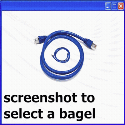Screenshot To Select A Bagel On Computer Screen GIF