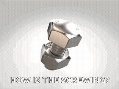 Screw Being Screwed Into Nut GIF