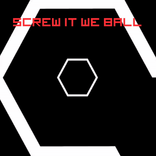 Screw It We Ball Is Written In Red On A Gray Background GIF