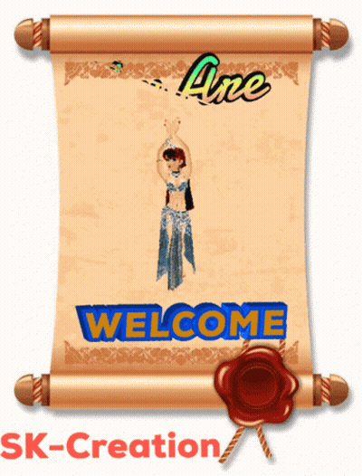 Scroll With Belly Dancer Welcome GIF