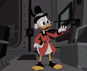 Scrooge Hand Tricks GIF
