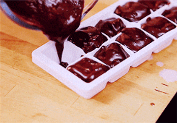 Scrumptious Chocolate Poured On Tray GIF