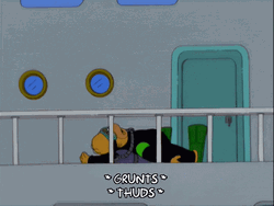 Scuba Diving Jump Homer Simpson GIF