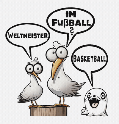 Seagulls Saying Fussball Weltmeister And Basketball GIF