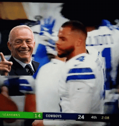 Seahawks And Cowboys Are Playing In A Game GIF