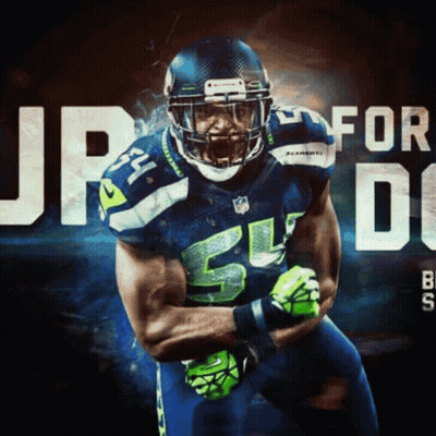 Seahawks Football Player Poster Saying JP For Di GIF