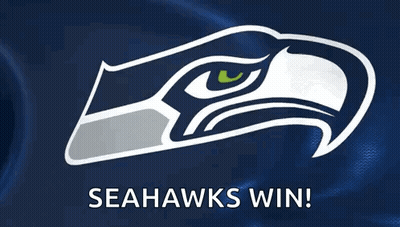 Seahawks Logo On Blue Background GIF