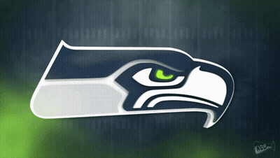 Seahawks Logo On Green Background GIF