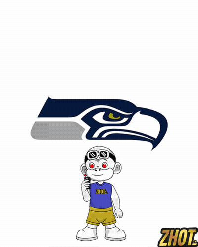 Seahawks Mascot With Game Day Song Rise And Repeat GIF