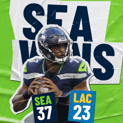 Seahawks Player Holding Football And Sign Saying Sea 37 GIF