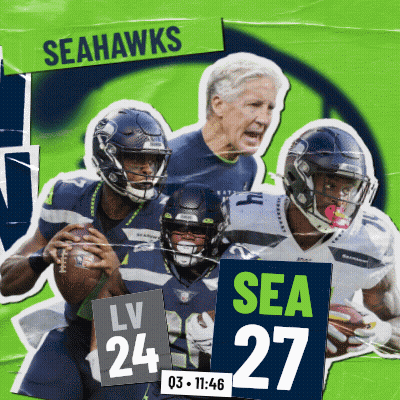 Seahawks Players And Coach Collage GIF