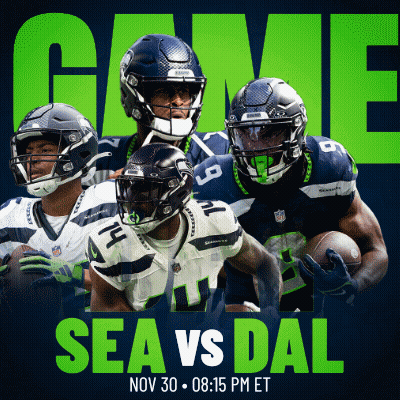 Seahawks Playing Dals Nov 30 8:15 PM ET GIF