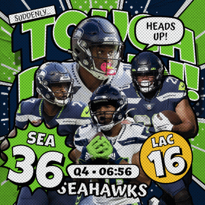 Seahawks Poster With Players GIF