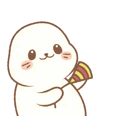 Seal Holding Confetti Cannon Sticker