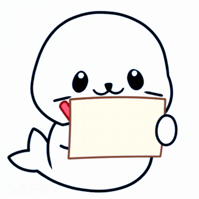 Seal Holding OK Sign In Red GIF