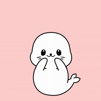 Seal Hugging Red Heart GIF
