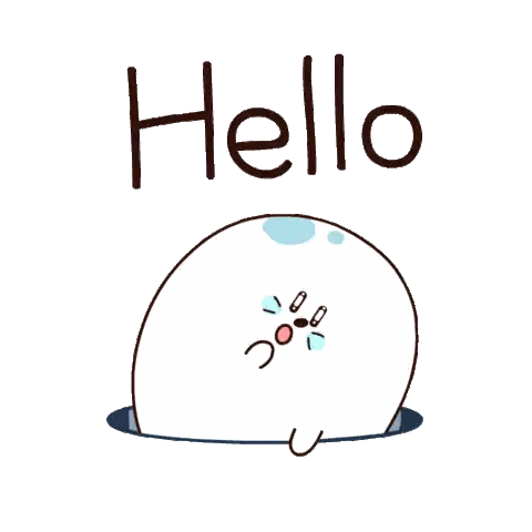Seal Saying Hello With Hole Sticker