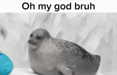 Seal Saying Oh My God Bruh GIF