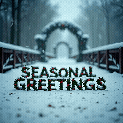 Seasonal Greetings Made Of Flowers GIF