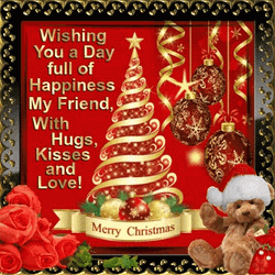 Seasons Greetings Merry Christmas Friend GIF