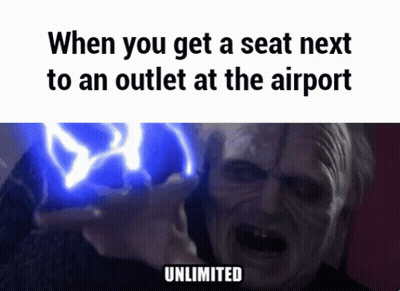 Seat Next To Outlet At Airport Unlimited GIF