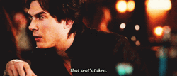 Seats Taken Vampire Diaries Damon Salvatore GIF