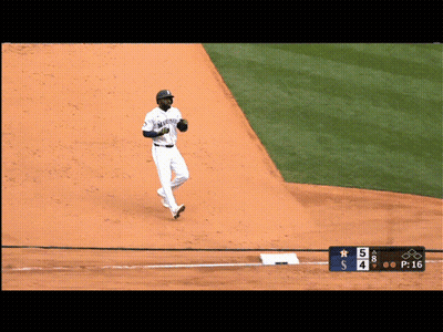 Seattle Mariners Baseball Player Running To First Base GIF