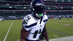 Seattle Seahawks Dk Metcalf Throwing Ball GIF