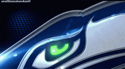 Seattle Seahawks Logo With Green Eye GIF