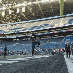 Seattle Seahawks Player Jump High GIF