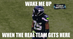 Seattle Seahawks Richard Sherman Wake Me Up Meme GIF