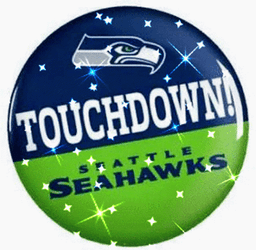 Seattle Seahawks Sparkling Touchdown Logo GIF