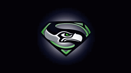 Seattle Seahawks Superman Logo Happy Birthday GIF