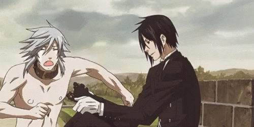 Sebastian Michaelis Black Butler Pluto Hug GIF