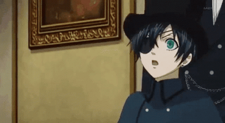Sebastian Michaelis Ciel Phantomhive Shocked  GIF