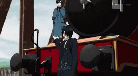 Sebastian Michaelis Ciel Phantomhive Train GIF