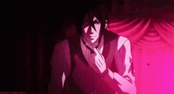 Sebastian Michaelis Dark Anime Loose Tie GIF