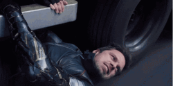 Sebastian Stan Hanging Over GIF