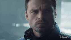 Sebastian Stan Thinking Bucky Barnes  GIF