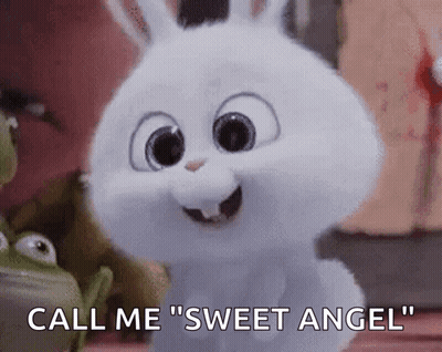 Secret Life Of Pets Rabbit Saying Call Me Sweet Angel GIF