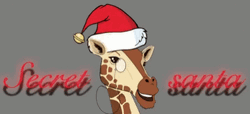 Secret Santa Giraffe GIF