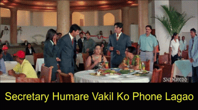 Secretary Humare Vakil Ko Phone Lagao Group Around Table GIF