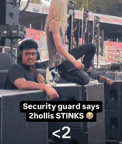 Security Guard Says 2 Hollis Stinks < 2 GIF