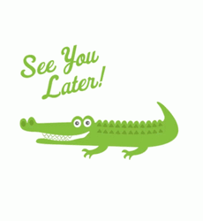 See You Later Cute Crocodile GIF