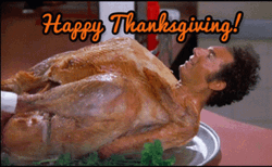 Seinfeld Cosmo Kramer Turkey Tanksgiving GIF