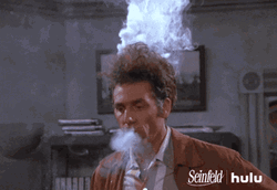 Seinfeld Kramer Giddy Up Thick Smoke GIF