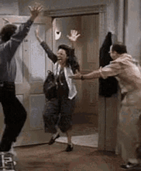 Seinfield Finally Seeing Each Other Celebration Dance GIF