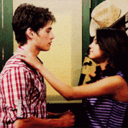 Selena And Gregg Kiss On Cheek GIF