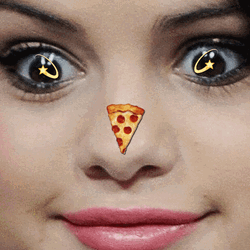 Selena Gomez Hypnotized By Pizza