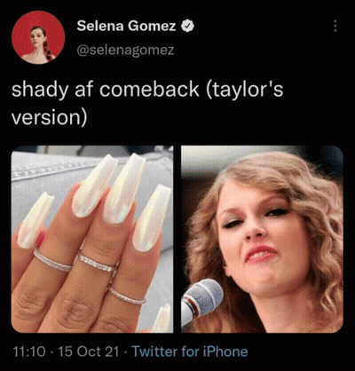 Selena Gomez Nails And Taylor Swift GIF